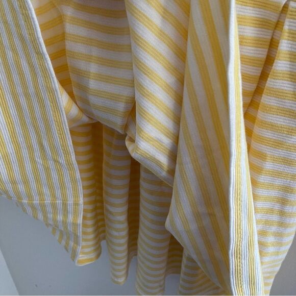 Polo Ralph Lauren yellow white striped pleated dress girls size L 12-14 - Picture 5 of 7